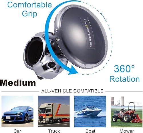 Miniatura 3 de Hypersonic Manija eléctrica para automóvil, perilla suicida de fácil dirección, accesorios para volante de automóvil, camión, barco