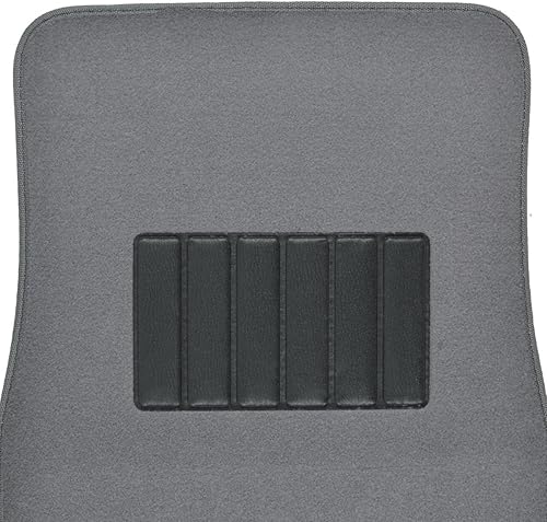 Miniatura 3 de BDK, tapete para piso clásico para autos y vehículos, ajuste universal, delantero y trasero con almohadilla para talones, Gris Claro