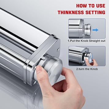 Pasta Maker Attachment for all KitchenAid Stand Mixer - Fettuccine Cutter