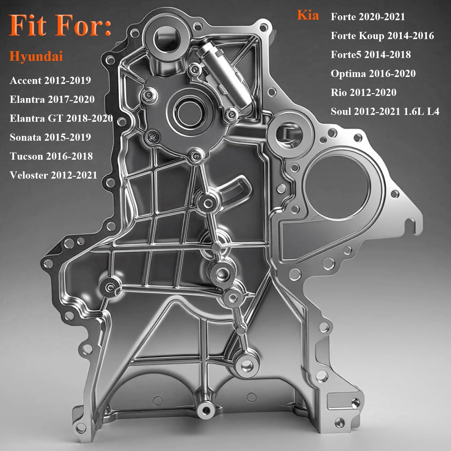 M526 High Volume Oil Pump Fit for Hyundai Veloster 12-21, Kia Forte5 14-18, Kia Optima 16-20, Kia Rio 12-20, Kia Soul 12-21, Engine Oil Pump Replace OE# 21350-2B701 21350-2B702 21350-2B703