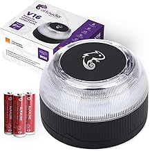 Altaudia Emergency Light v16 Geolocated and Connected DGT 3.0 - Mandatory from January 2026, Car Approved Beacon, Visible 1 km-360°, Waterproof, Batteries Included, Data up to 2038