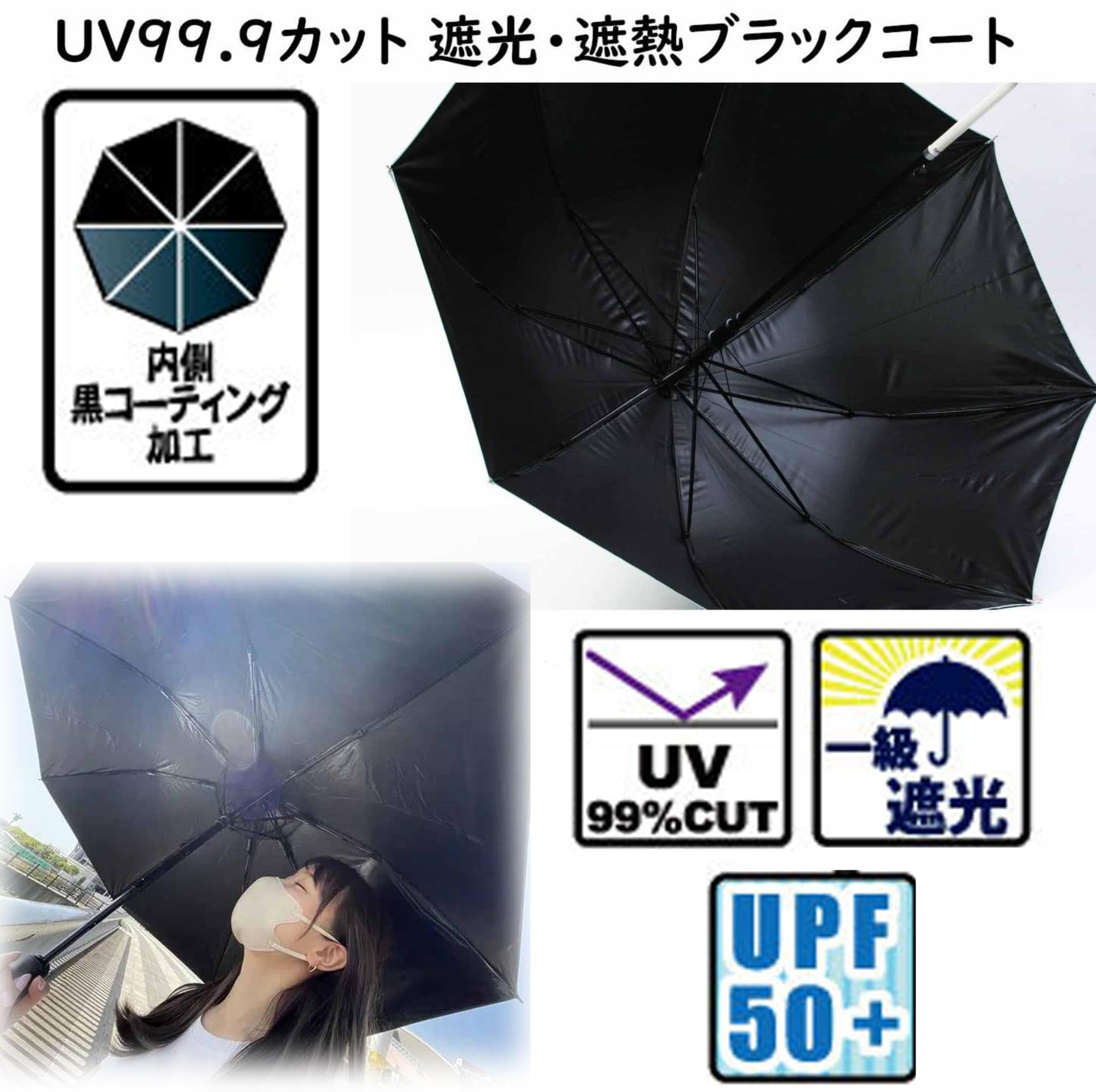 Amazon.co.jp: 折りたたみ傘 日傘 晴雨兼用 レディース 軽量 おしゃれ 