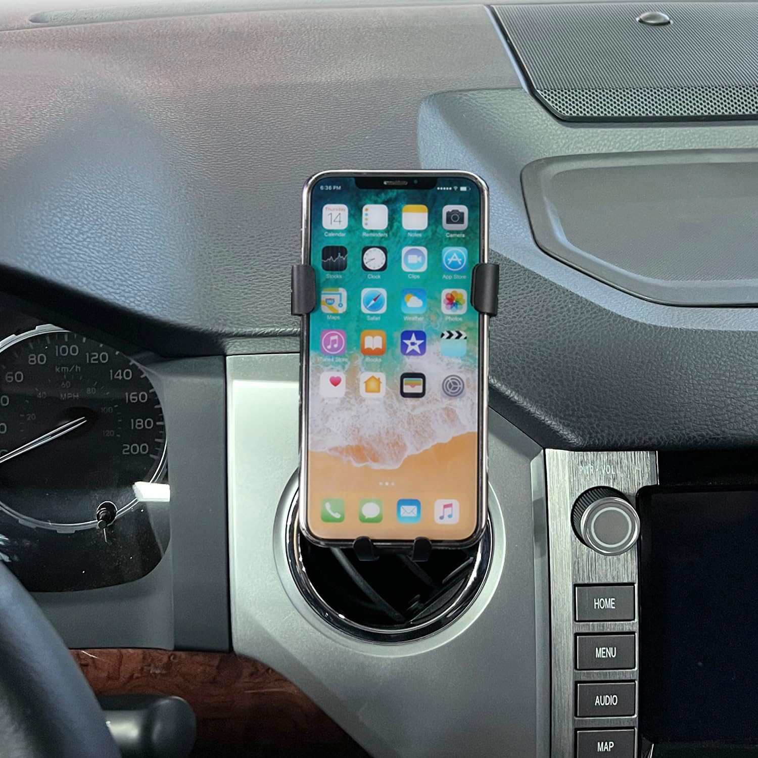 for Toyota Tundra 2014-2021 Black Car Air Vent Mount Bracket Cell Phone Holder Stand Car Accessories