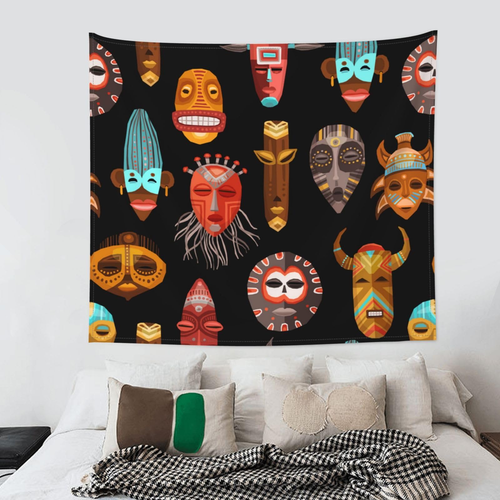 Tapisserie Murale Africaine Ethnique – Décor Salon Ou Chambre 130x150 Cm