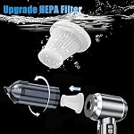 Aspirateur de voiture portable sans fil avec Air Duster, 30-Min Durée 20000Pa Aspiration, portable rechargeable petit aspirateur portatif pour détail de voiture nettoyage intérieur Cheveux d'animal, argent et gris