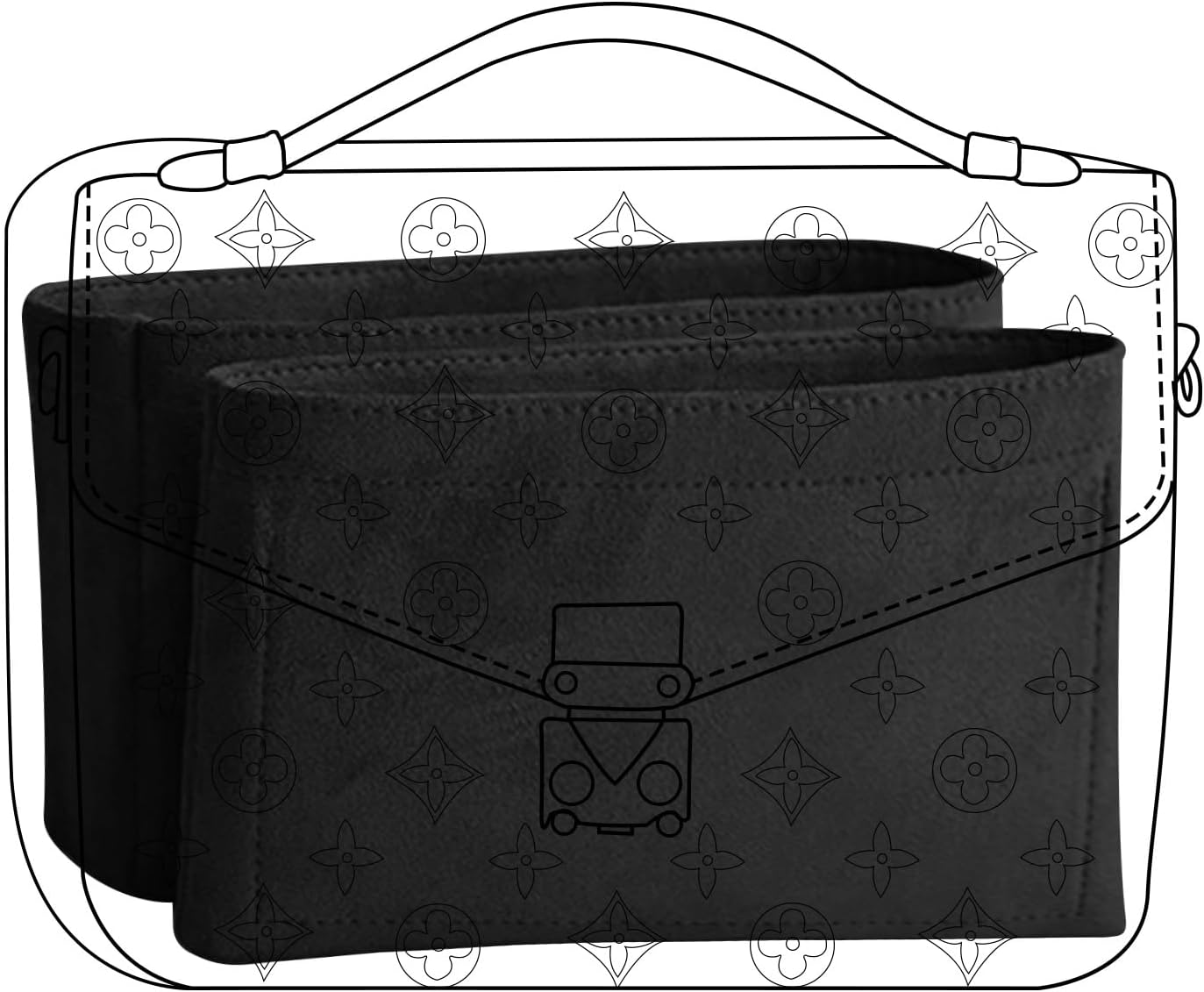 Lckaey Organizer insert for pochette métis in All Departments inserts Pochette Tote handbag insert Y068-red