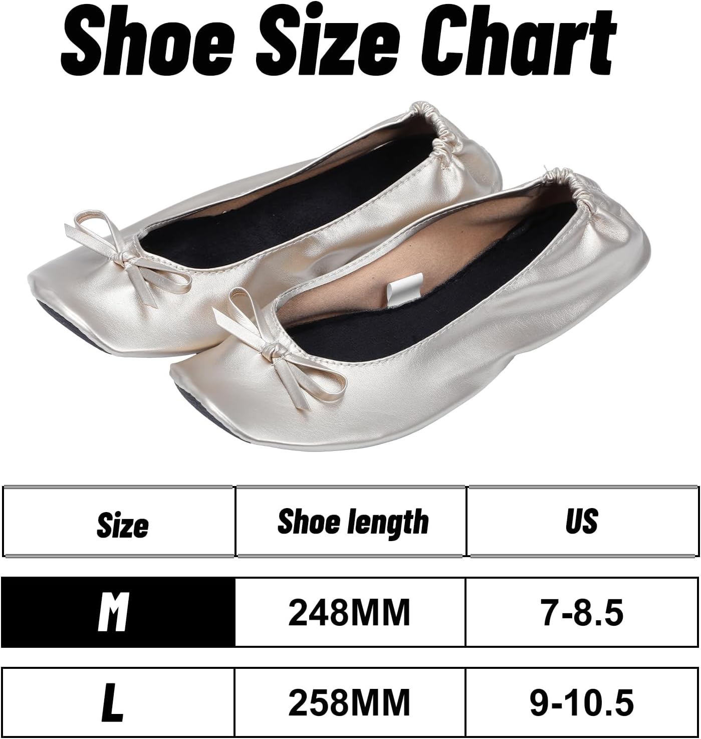 Lusofie Foldable Flats for Women with Zipper Pouch - Foldable Ballet Flats for Women for Travel Office Weddings image 4