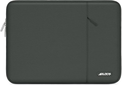 Vista 53 de MOSISO Funda vertical de poliéster con bolsillo para laptop de 15 pulgadas, para computadora MacBook Air 15 M4 A3241, M3 A3114 y M2 A2941 de 2025