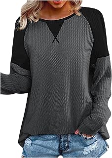 IKFIVQD Womens Long Sleeeve Tops Casual Tops Ladies Blouse Pullover Fashion Shirt