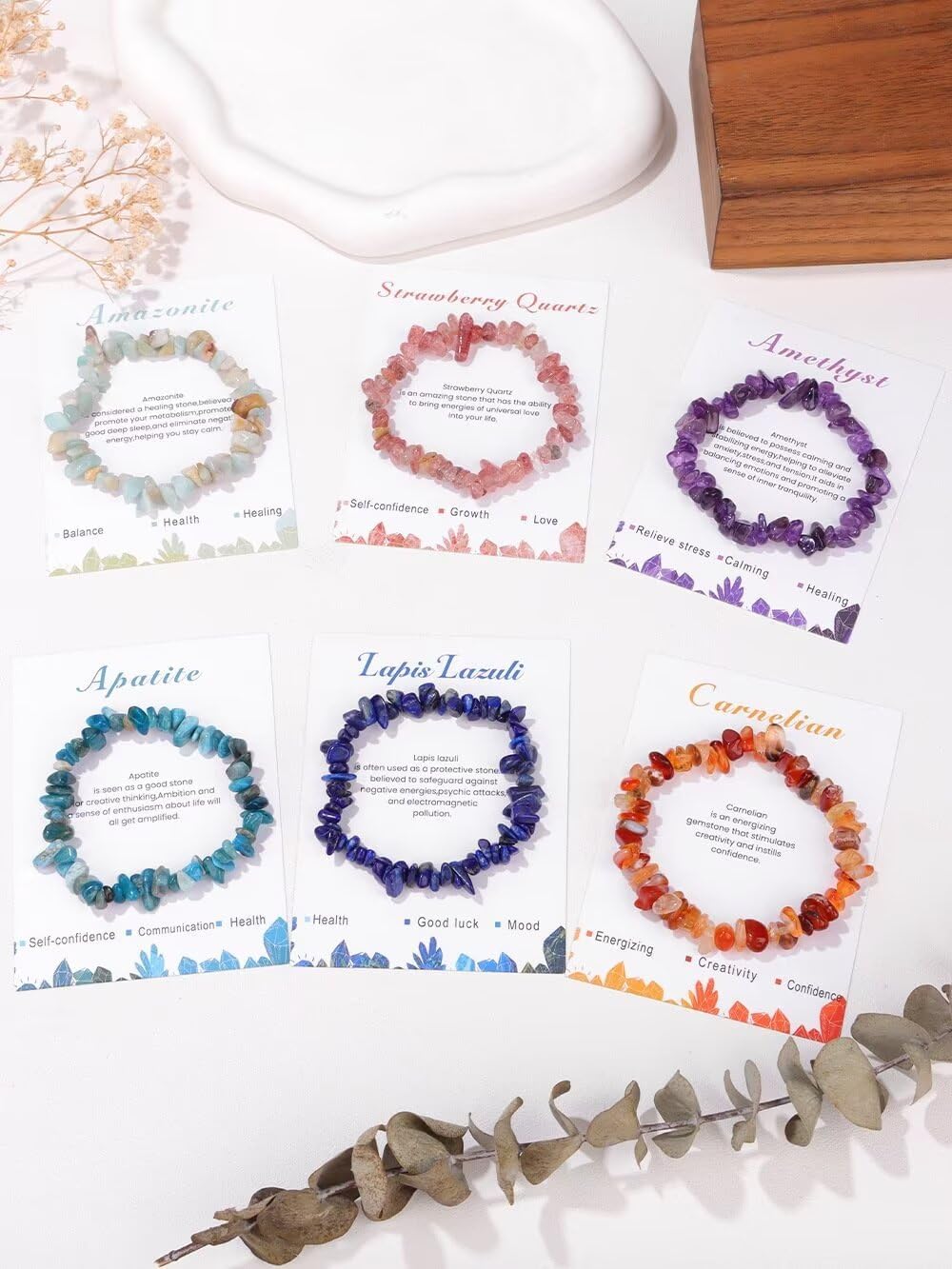 Colorful Natural Stone Beaded Bracelet for Women Elastic Rope Irregular Beads Stretch Bracelet Healing Crystal Bracelet Lucky Protection Jewelry - Image 7