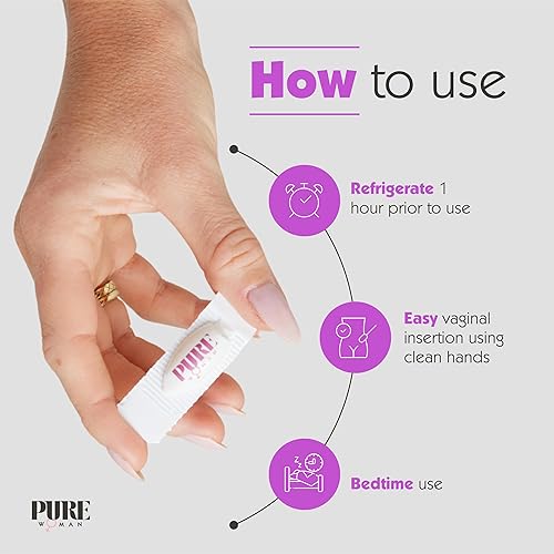 Miniatura 5 de Pure Woman Pause-Me-Not - Supositorios para menopausia, suministro para 10 días de supositorios vaginales de cuidado femenino, alivio de la