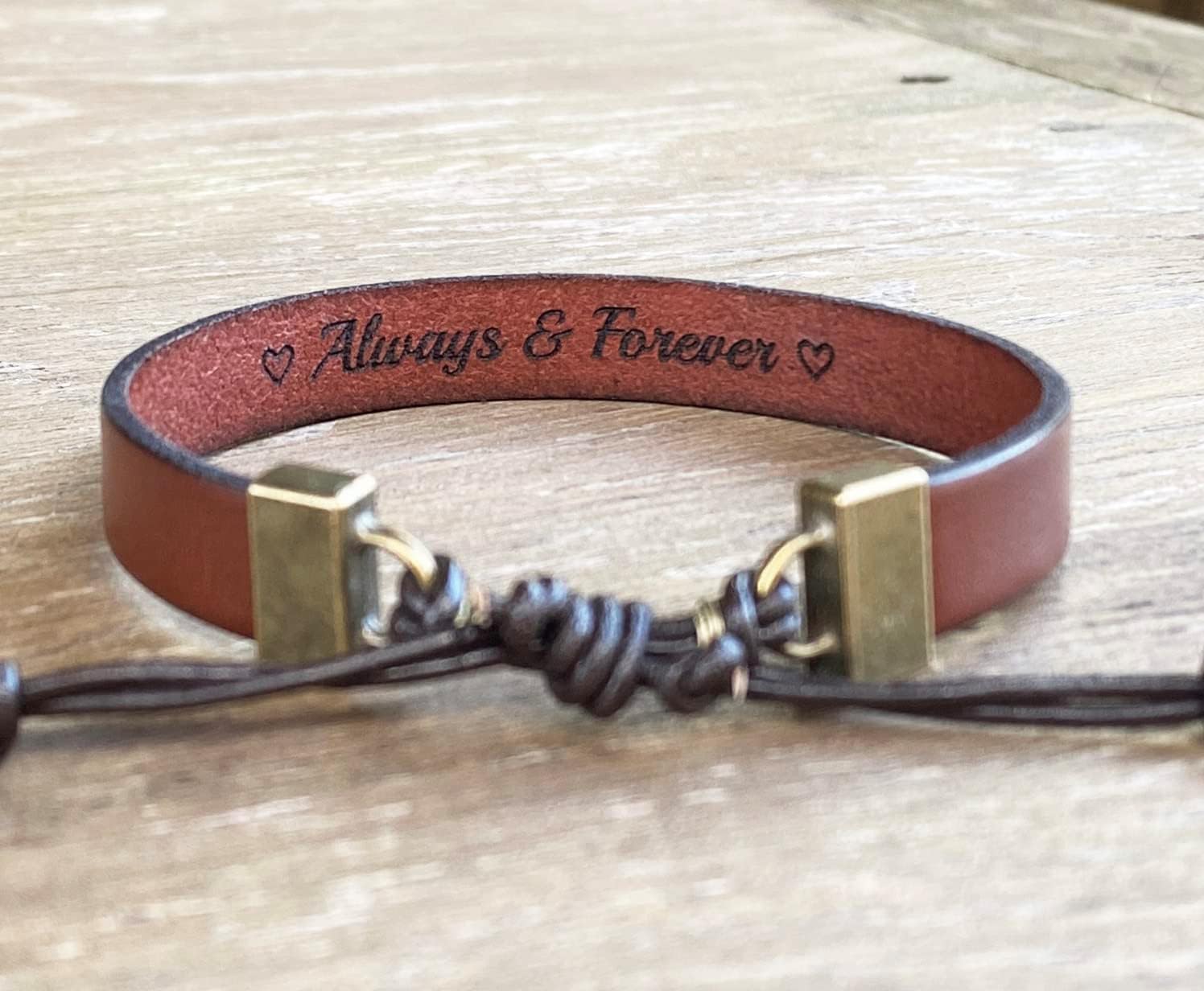 Leather Bracelets for Men Engraved Hidden Message Sentimental Gifts for Him Unique Anniversary Present for Boyfriend Husband