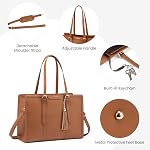 LOVEVOOK Laptop Bag for Women 15.6 inch Laptop Tote Bag with Clutch Purse
