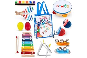 15 Pcs Kids Musical Instruments Set, Toddler Instruments for Kids Music Toys,...