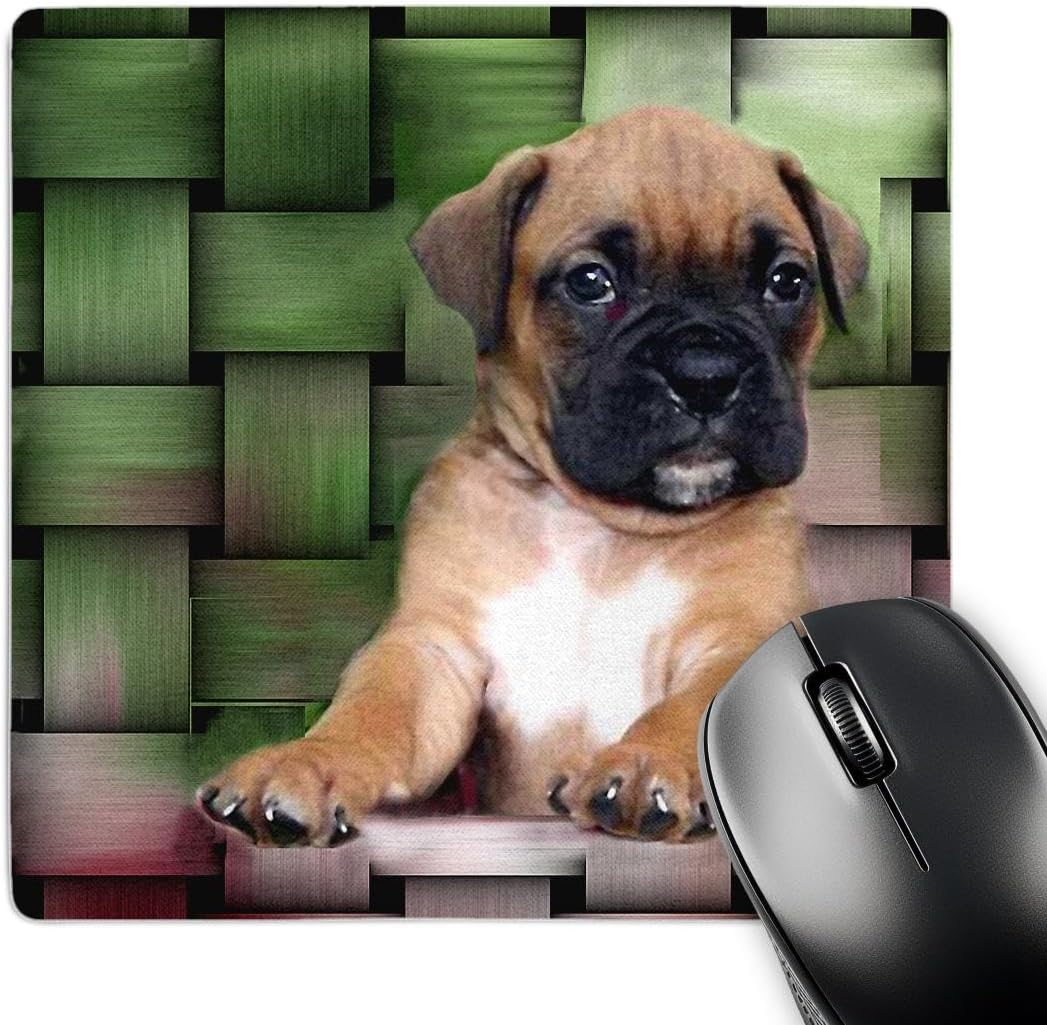 3dRose LLC 8 x 8 x 0.25 Inches Mouse Pad, Brindle Boxer Puppy (mp_4142_1)