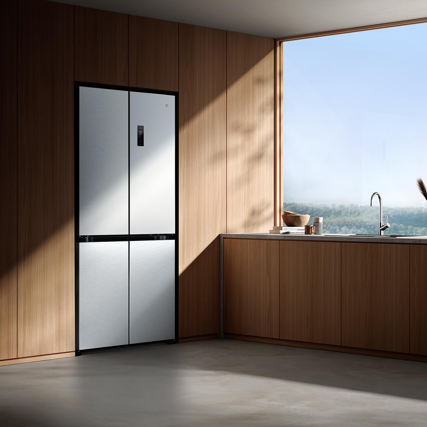 XIAOMI Mijia Réfrigérateur Multi-portes 502L, No Frost, Zone convertible i Fresh, Ag⁺ Antibactérien, Dual Inverter, Contrôle Intelligent, Faible Niveau Sonore, Argent, W852×D600×H1912 mm