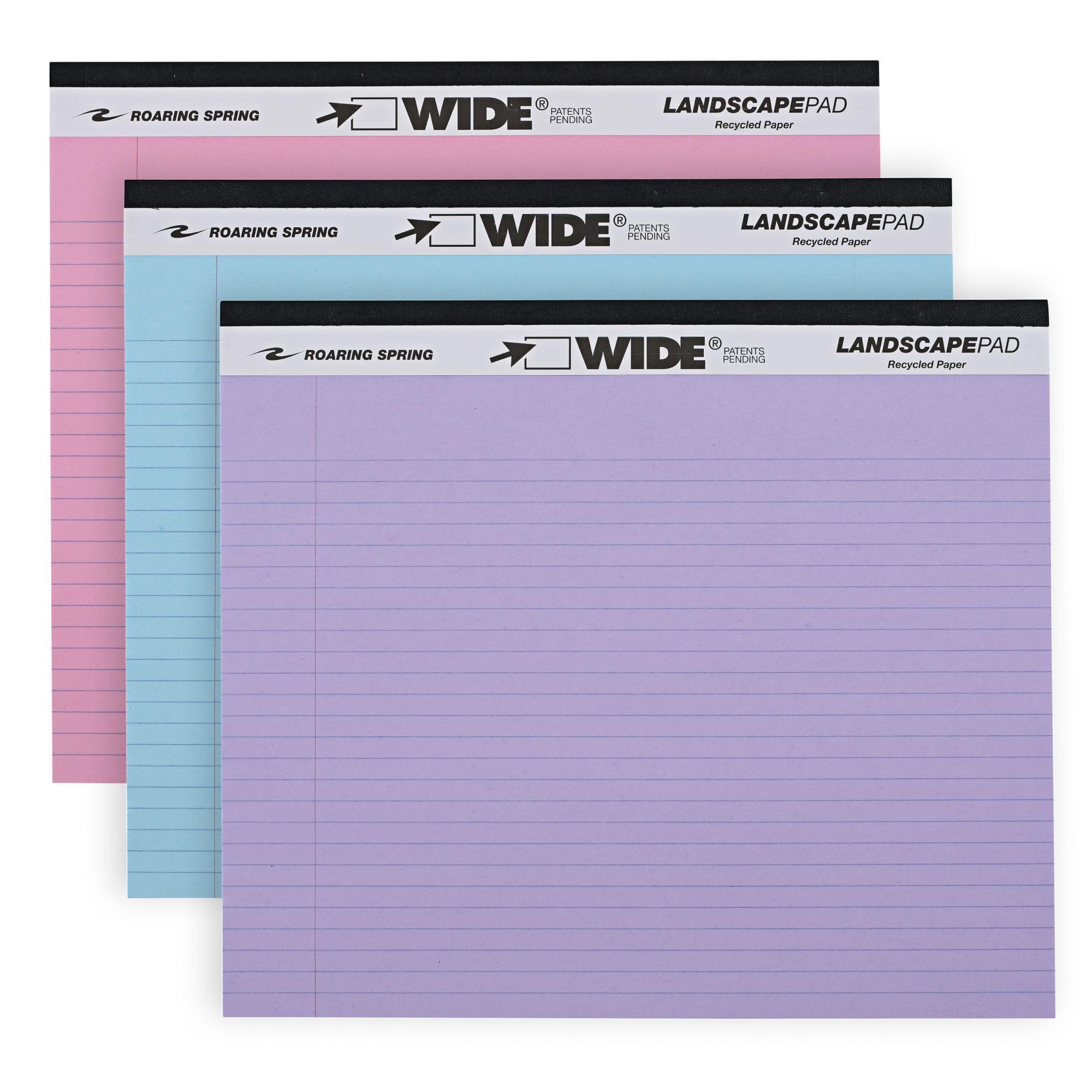 Wide Landscape Pad, 74535, 40 Sheets, 11" x 9.5", Pack of 3