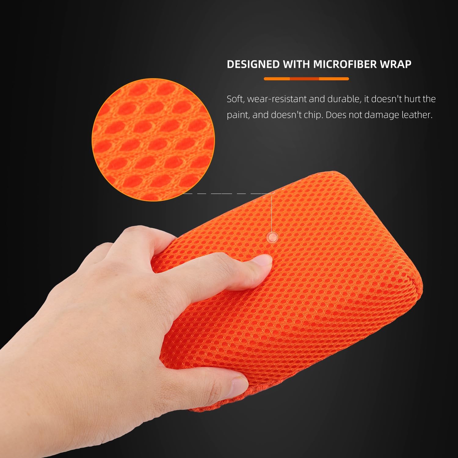 SPTA Clay Bar Scrubber, Ultra Clay Scrubber, Fast and Effective Removal of Paint Contaminants, Light Overspray, and More; Dual Sided Design for Scrubbing and Clay Work; Deep Clean Glass (2-Pack)