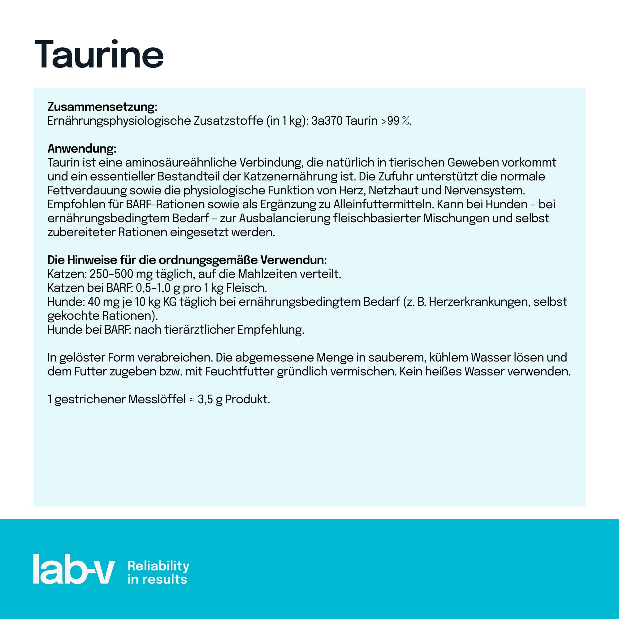 Lab-v Barf-Zusatzset für Katzen – Komplettpaket mit 9 Ergänzungen: Taurin, Algen, Calcium, Öl, Hämoglobin, Salz u. v. m. – Ergänzungsfuttermittel für Barf-Fütterung