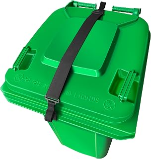 Adjustable Double Claw Trash Can Lock Strap to Prevent Raccoons, Mice, Dogs and Other Small Animals From Rummaging, Garbage Can Lid Lock Keeps Lid Securely in Place in Strong Winds (1 PC) | COMBATCH