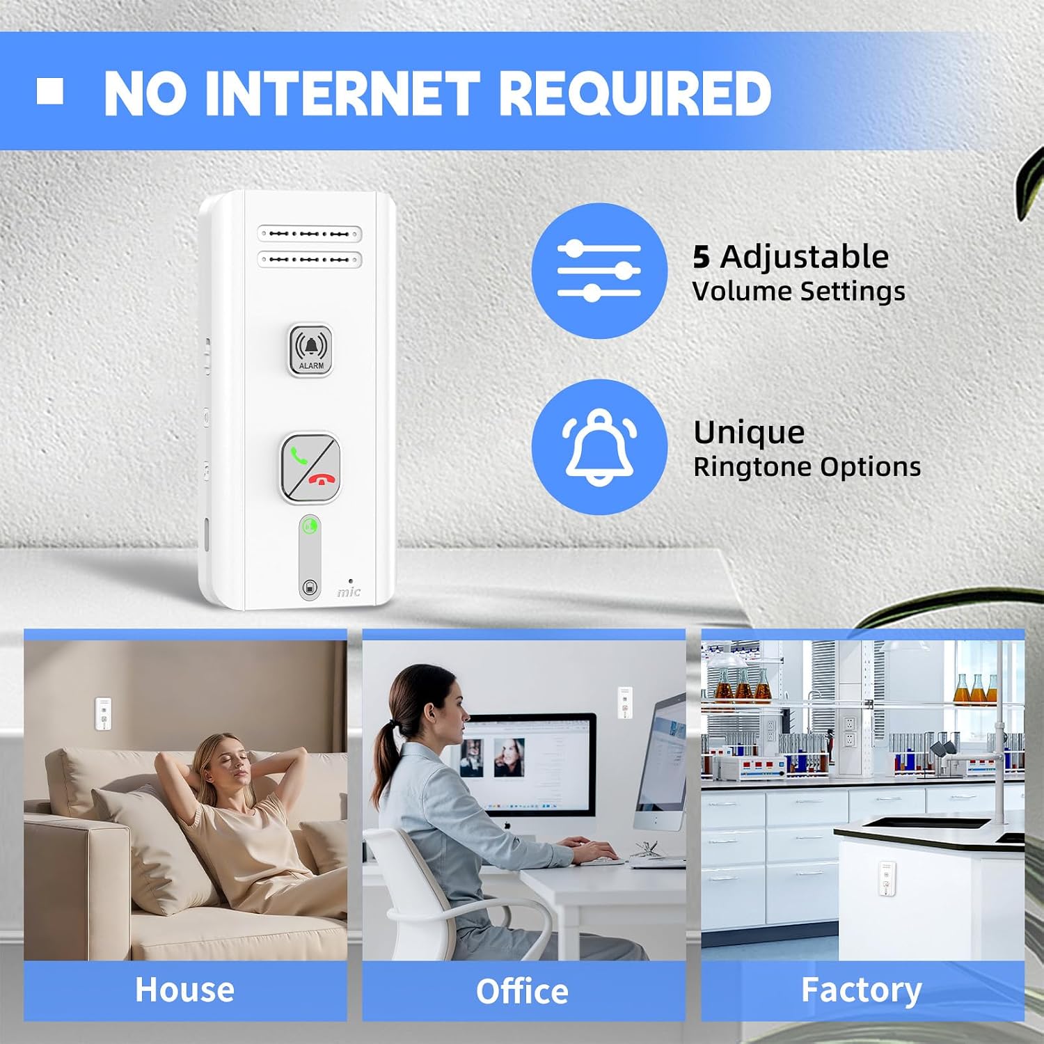 2 Way Intercoms Wireless for Home Office,2026 Upgraded Magnetic Adsorption Long Range Intercom System,Portable Room to Room 30 Days Long Standby Time 5 Level Volume Adjustment, Expand to 5 Intercoms