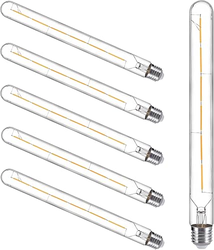 Miniatura 1 de Bombillas LED regulables T30 antiguas, bombilla tubular Edison blanca cálida, bombilla de tubo largo, estilo E26, bombilla de filamento LED vintage,