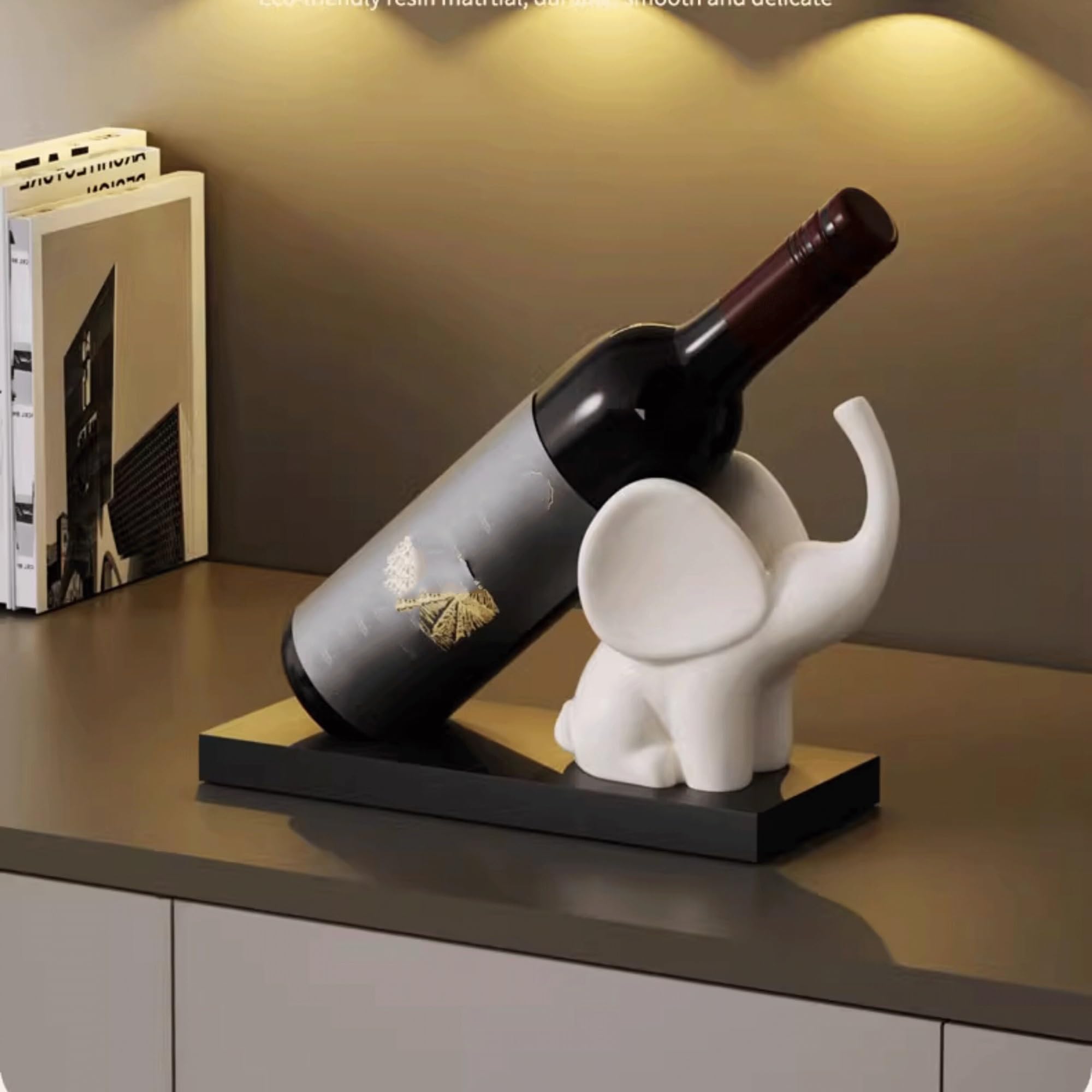 Uchwyt na butelkę wina Ozdoba na stojak wino w kształcie słonia do salonu Home Decor Kredens Szafka TV Stojak na wino