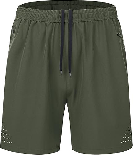 Miniatura 2 de WENRONSTA Pantalones cortos deportivos de entrenamiento para hombre, de secado rápido, ligeros, de tenis activos, de 7 pulgadas, pantalones cortos