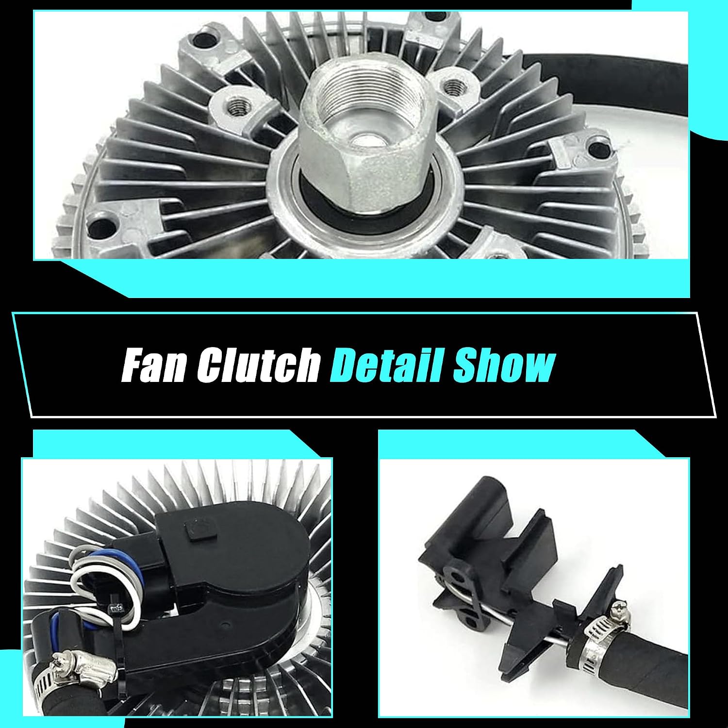 PartsFlow 25790869 Electronic Radiator Cooling Fan Clutch 3200 compatible with Chevrolet Trailblazer SSR For GMC Envoy Isuzu Saab 9-7x 2002-2009 622-001 4.2L 5.3L 6.0L