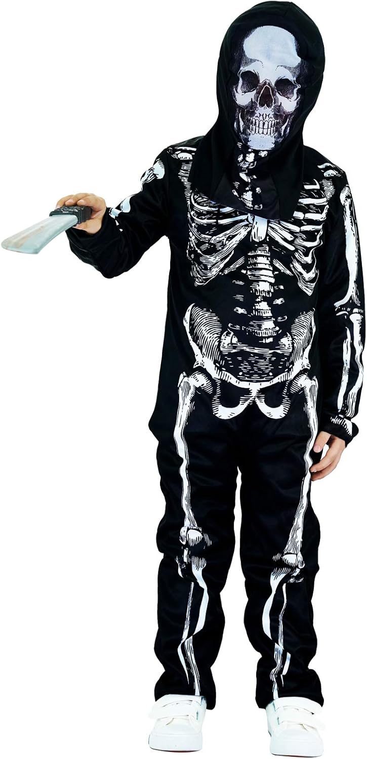 Mono esqueleto niño disfraz de fantasma de Halloween