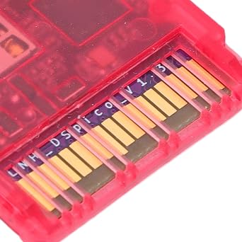 PUSOKEI Open Source DS Flash Cart for DS Consoles 6MB / s Dual Power Supply Gaming Card Reader Compatible with TF Card,Supports Mode & Pico Launcher (Transparent Red)
