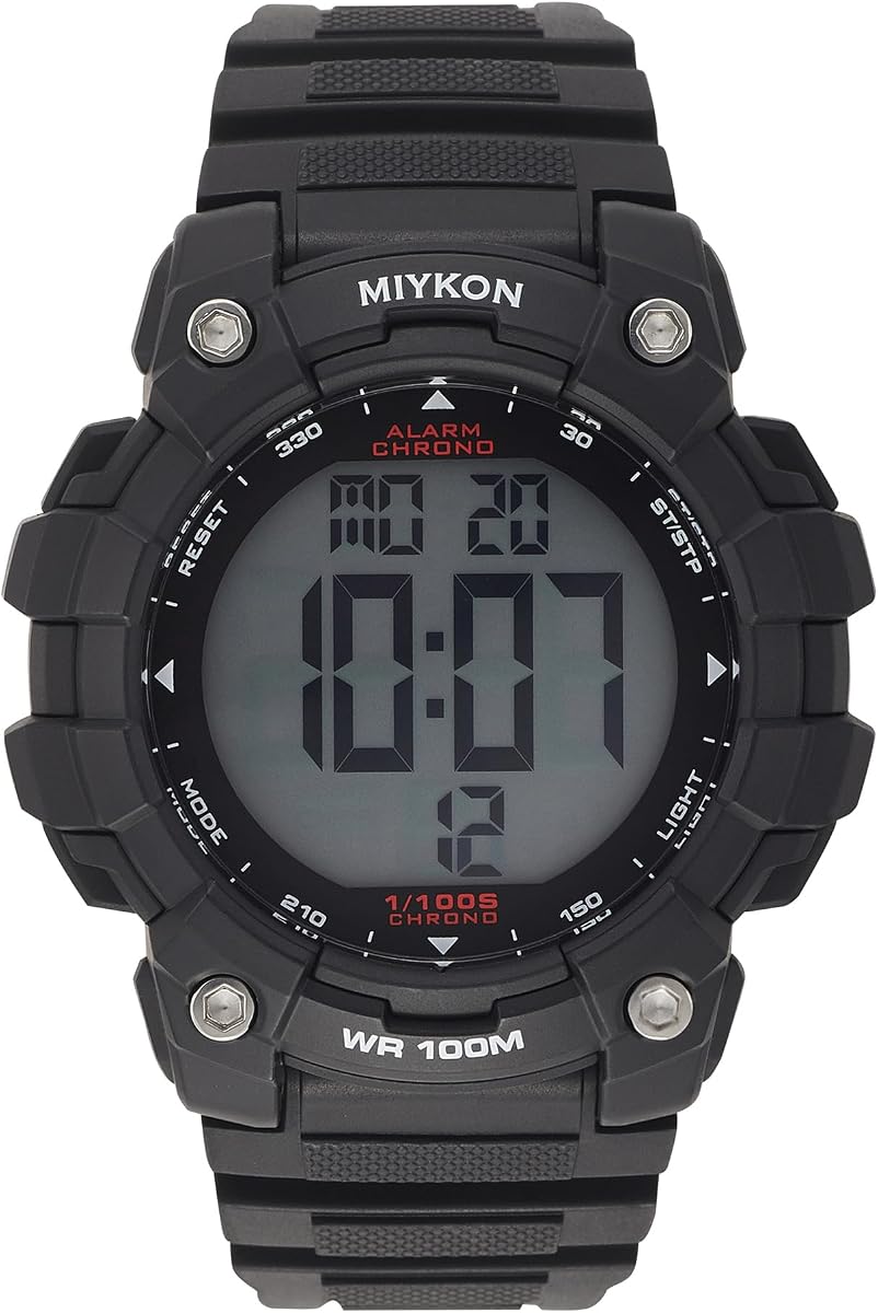 Reloj digital deportivo militar para hombre, pantalla grande resistente al agua 100 M | Diseño táctico, resina liviana a prueba de golpes, súper iluminador, cronómetro, alarma, hora dual, hora militar de 24 horas
