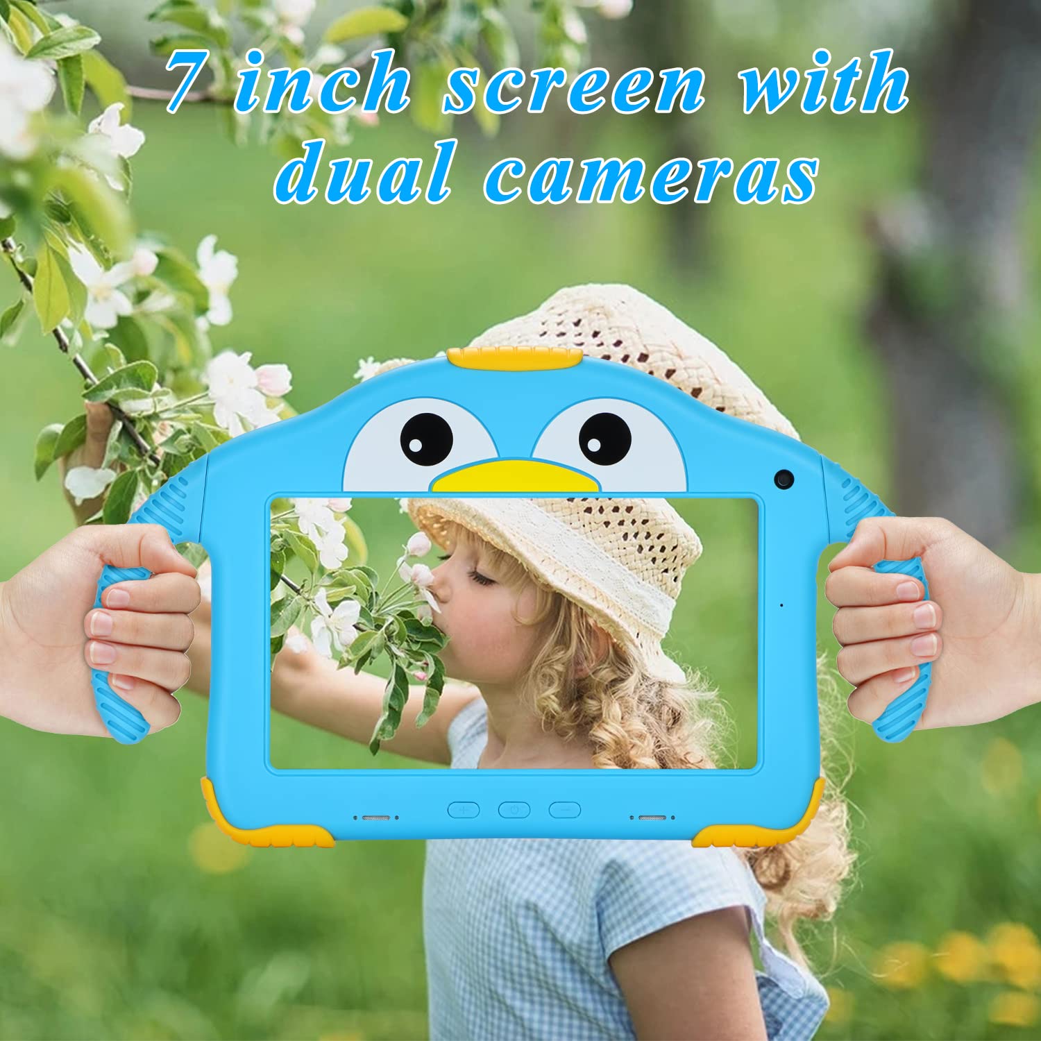 Kids Tablet 7inch Tablet for Kids Android 10 Toddler Tablet Eye Protection 32GB Kids APP Preinstalled Learning Tablet WiFi Education Dual Cameras with Kid-Proof Case YouTube Netflix Google Play Store