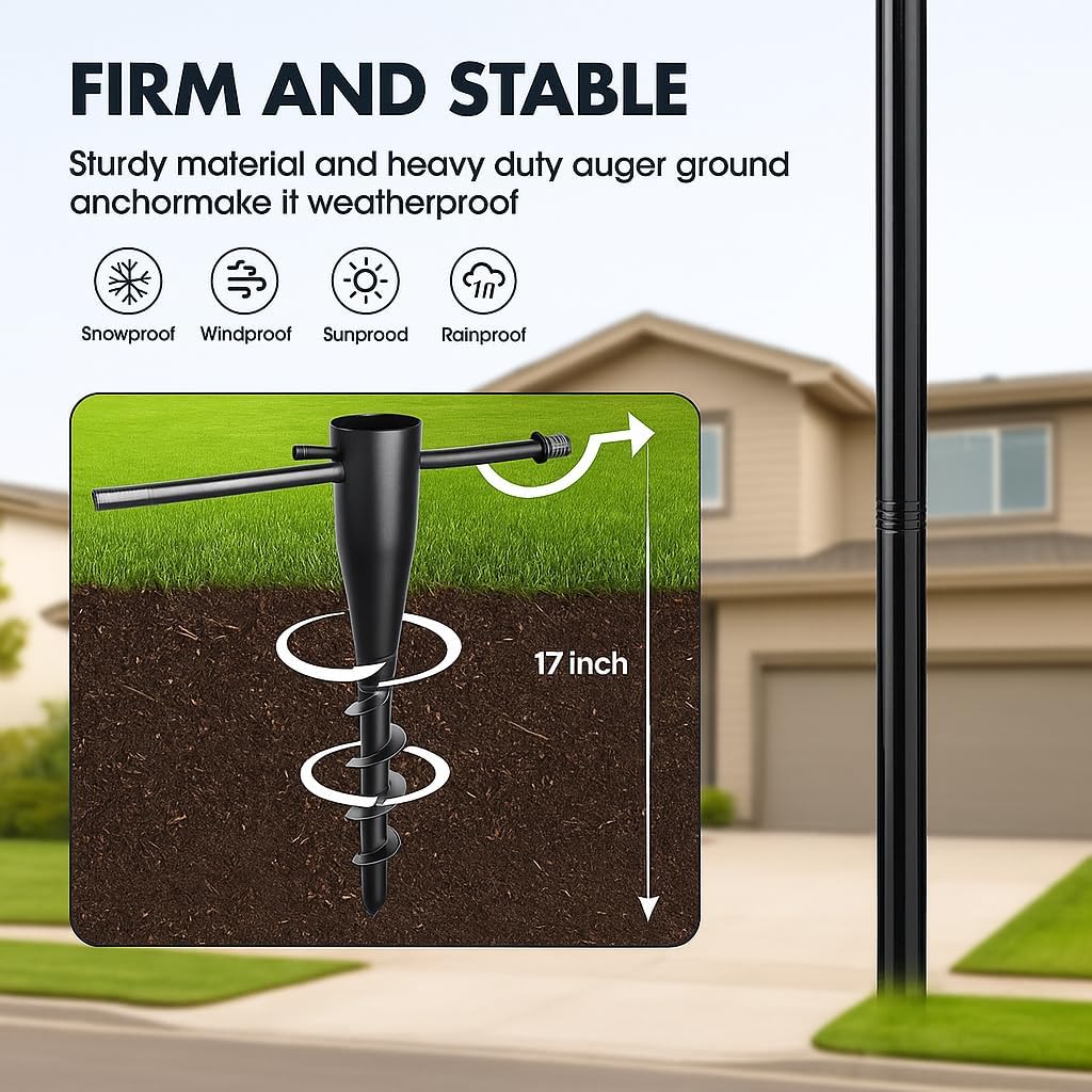 100” Real Estate Sign Post – Heavy-Duty Yard Post with 35” Arm – Fits 25” Signs – For Sale By Owner or Realtor Use (Sign Not Included)