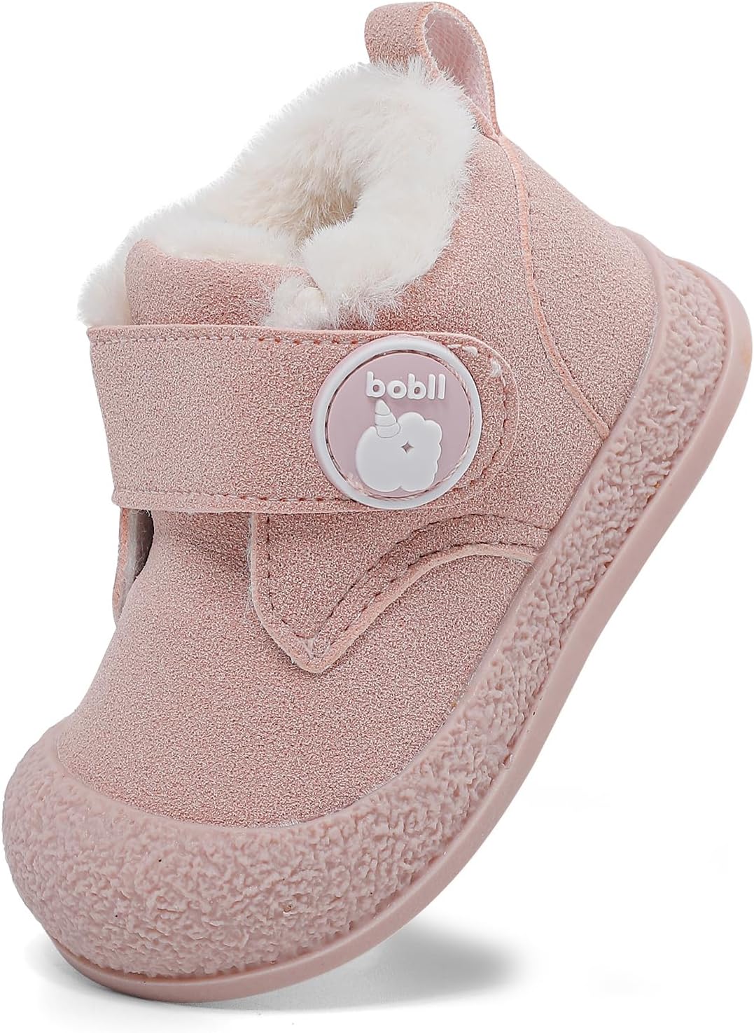 Toddler Snow Boots Cozy Fleece Winter Warm Shoes Suede Wide Toe Baby Booties