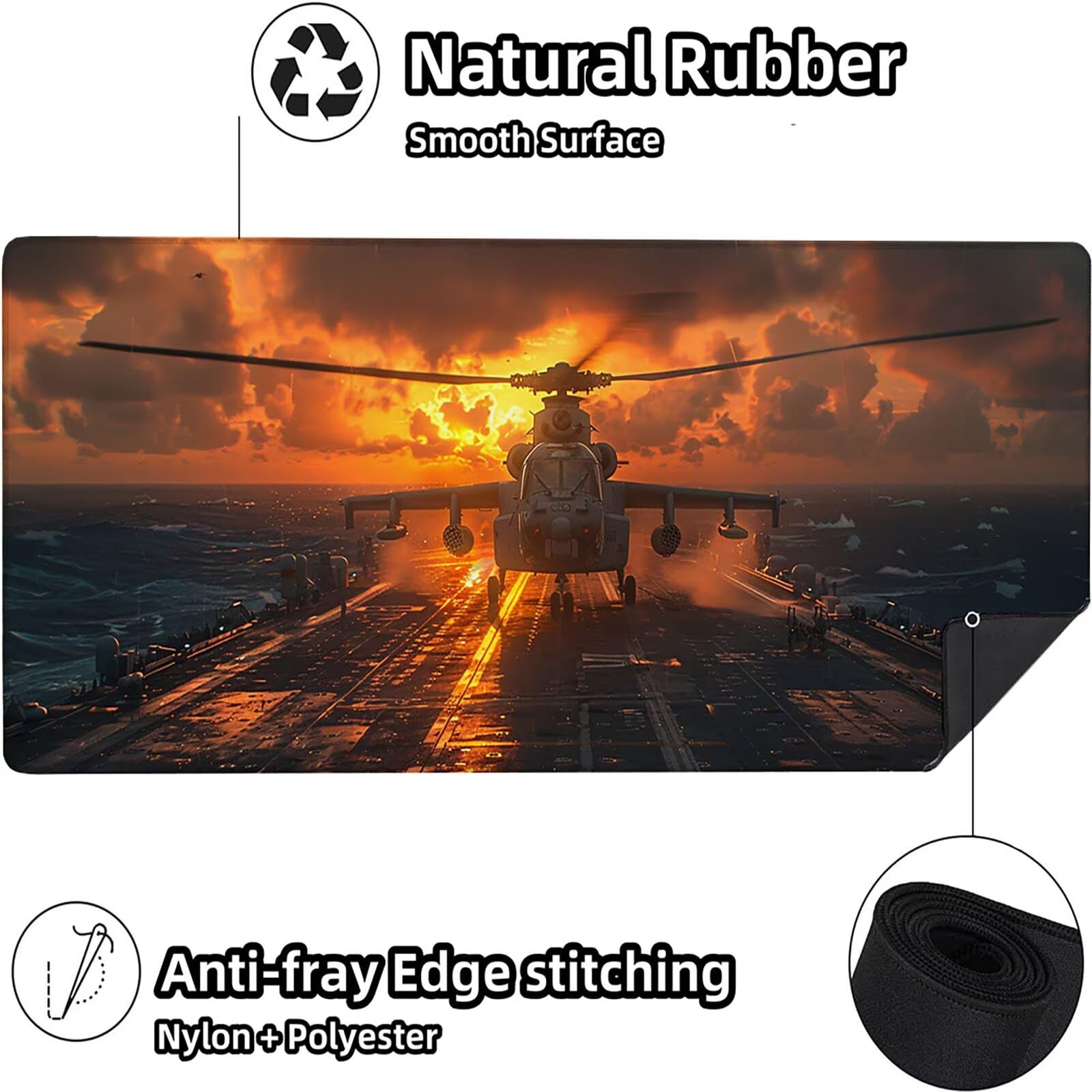 Tappetino Mouse Giallo, Tappetino Mouse XXL 1200x600 mm, Gaming Mouse Pad con Base in Gomma Antiscivolo, Gaming Mousepad Migliora Precisione e Velocità, Accessori Scrivania, Regalo, Aereo Q-1344