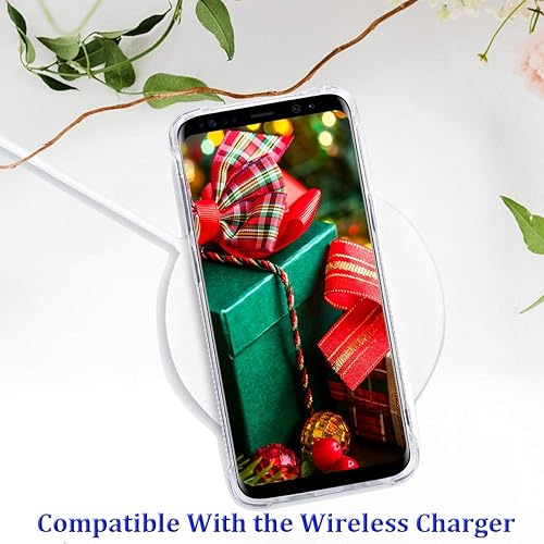 Miniatura 5 de Funda para Galaxy S9 Plus, Galaxy S9 Plus Chrismas Glitter Case Bling Sparkle Flotante Líquido Suave TPU Cojín de Lujo Moda Femenina Mujer Linda