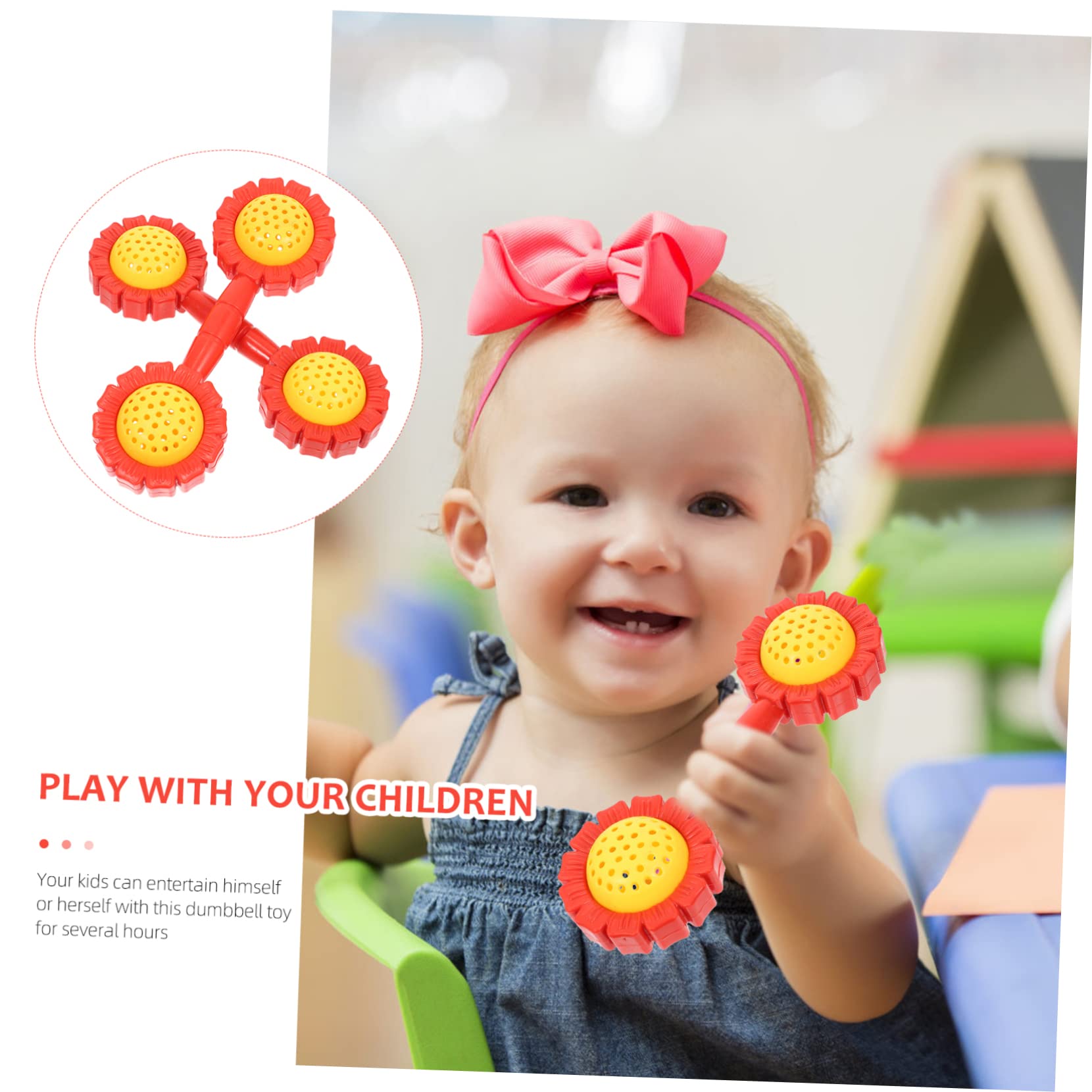 LIOOBO 2Pcs Vocal Dumbbells for Gymnastics Weights Fun Exercise Props for Enhances Hand Eye Coordination for Boys and Playtime