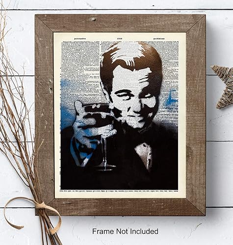 Miniatura 7 de Banksy Leonardo DiCaprio Poster Wall Art Print - Unique Home Decor for Bar, Kitchen, Office - Congratulations Gift for Bachelor Party Celebration -