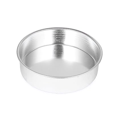 HASN TRADERS 5 inch Aluminium Cake Sponge Baking Mould for Oven & Convection for 400 gram Approx.