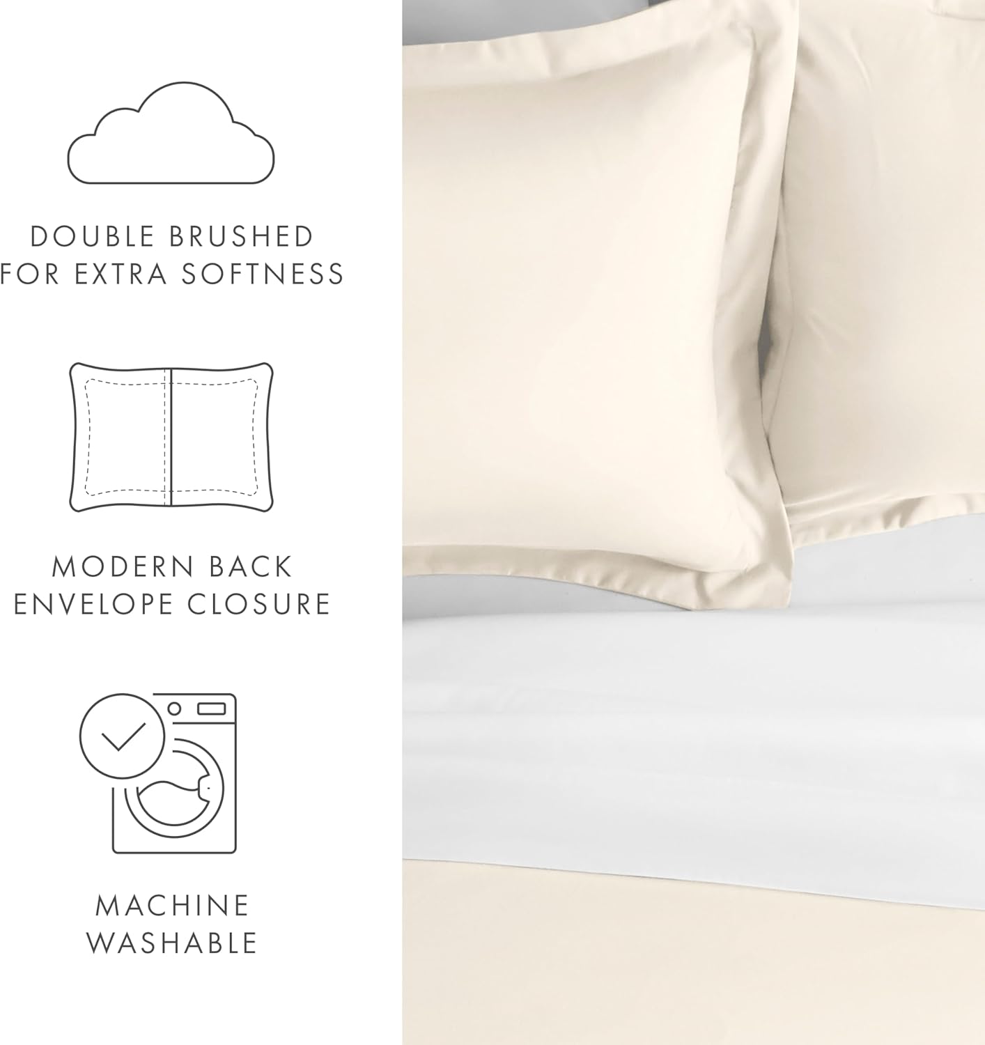 Pillow Sham King Ivory