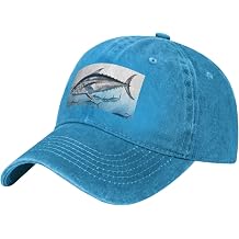Baseball Cap for Men Women Adjustable Low Crown Distressed Cap Bluefin Tuna Thunnus Newsboy Baseball Hat