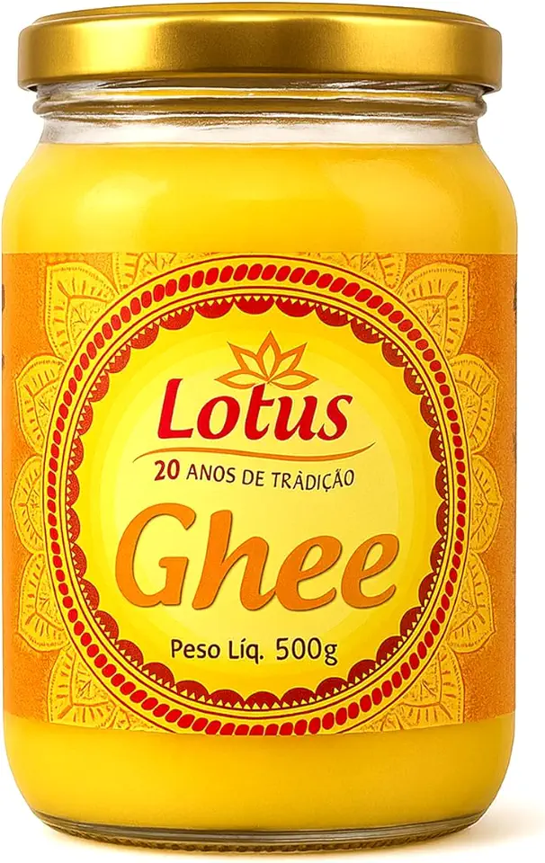 Manteiga Ghee Clarificada, Zero Lactose, Zero Caseína, Zero Sódio, 500g