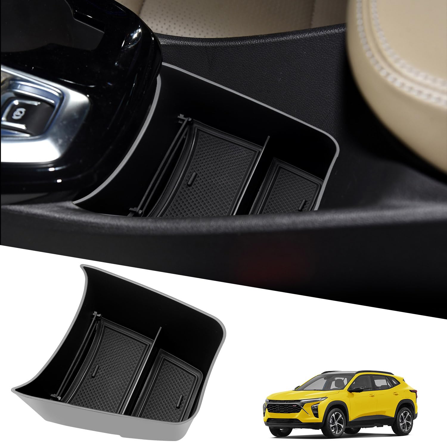 Center Armrest Storage Box Armrest Groove Box Tray Compatible With 2024 Chevy Trax Chevy Trax Accessories Armrest Console Glove Tray 2024 Chevrolet Trax LS/1RS/LT/2RS/ACTIV & 2024 Buick Encore GX
