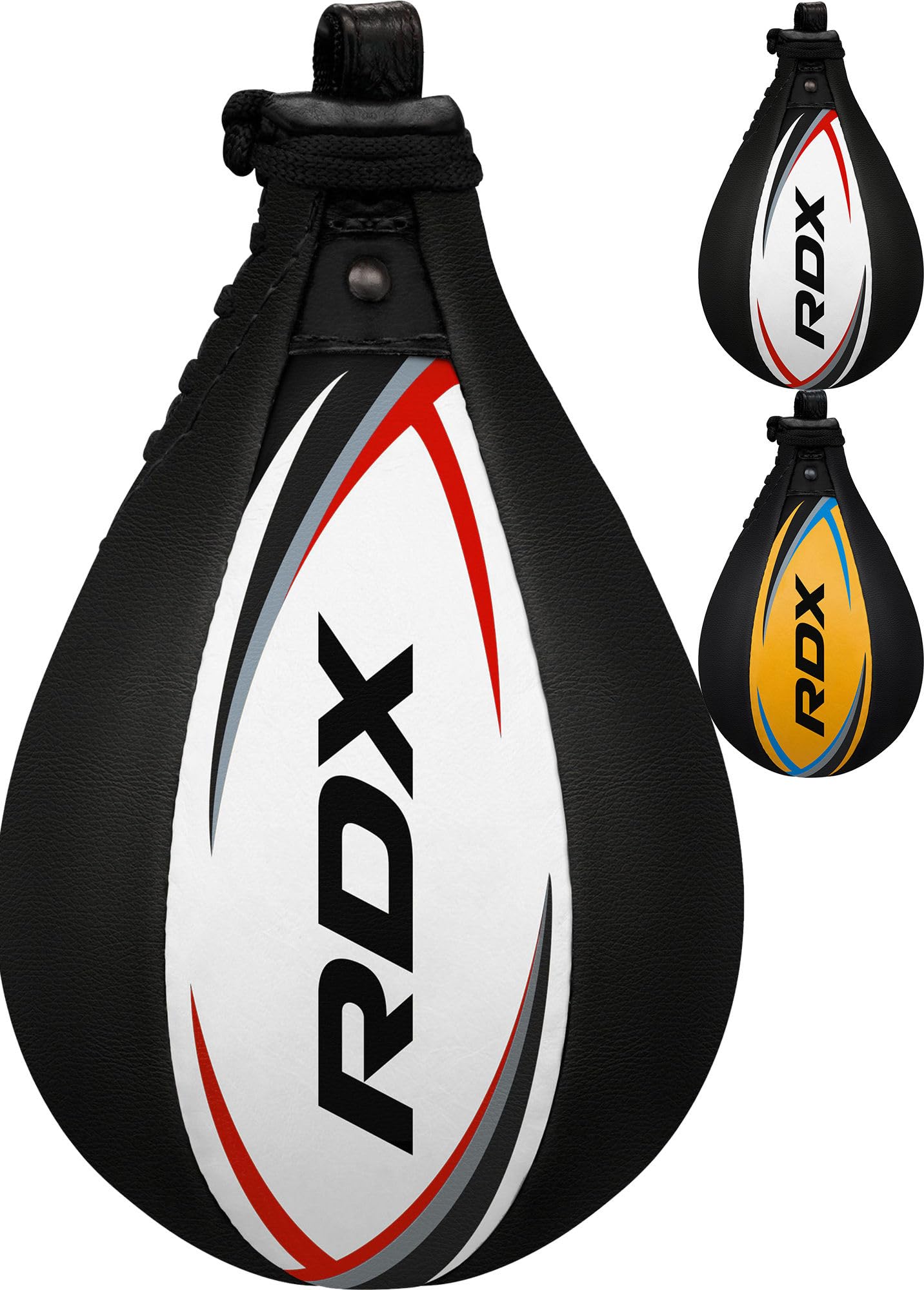 RDX Boxbirne Erwachsene Leder Set, Speedball Hängend Mit Halterung, Profi Punchingball Boxing Speed Bag, Geschwindigkeit Ball Boxen Training Trainingsgeräte