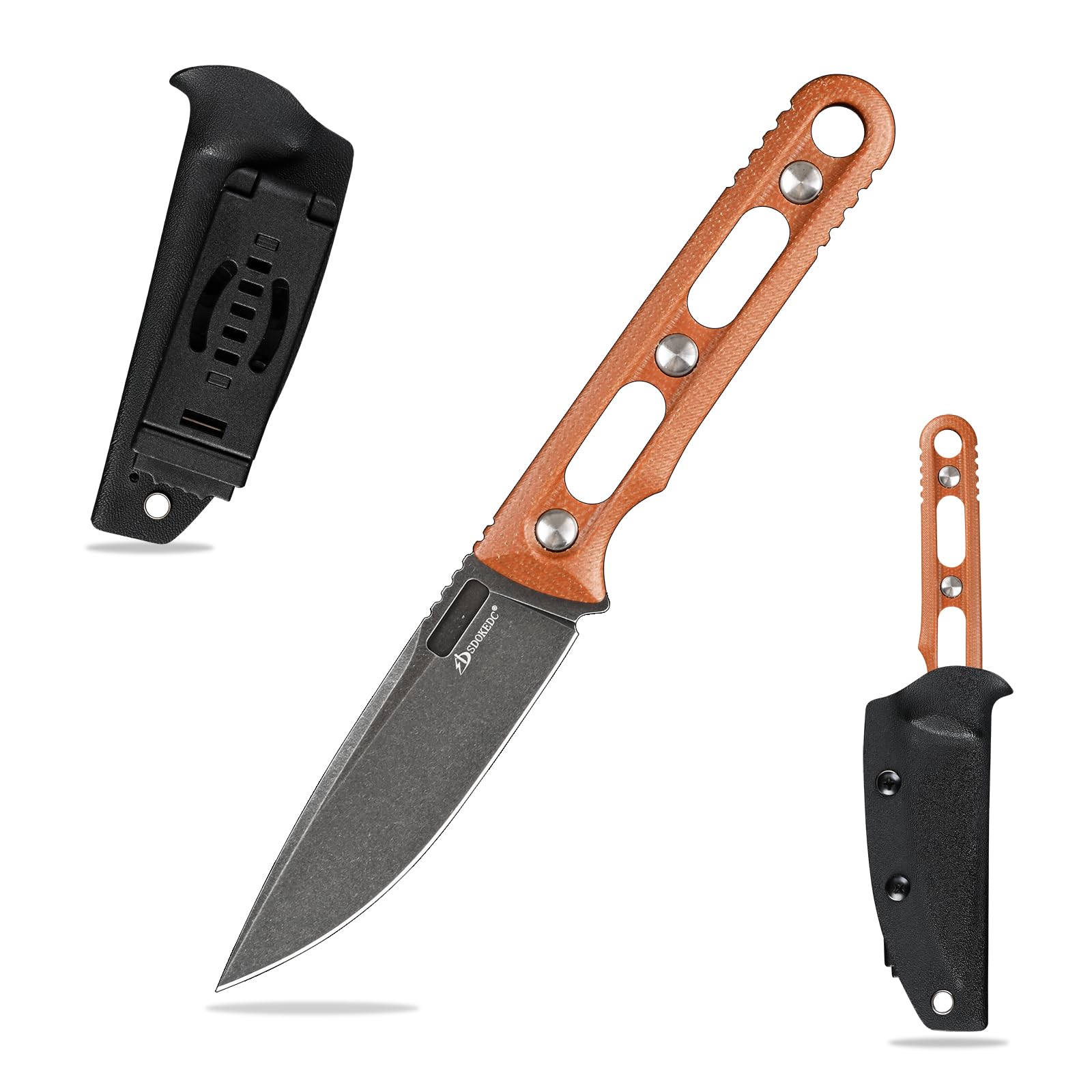 SDOKEDC Outdoor Messer feststehende Klinge aus DC53 Stahl ge