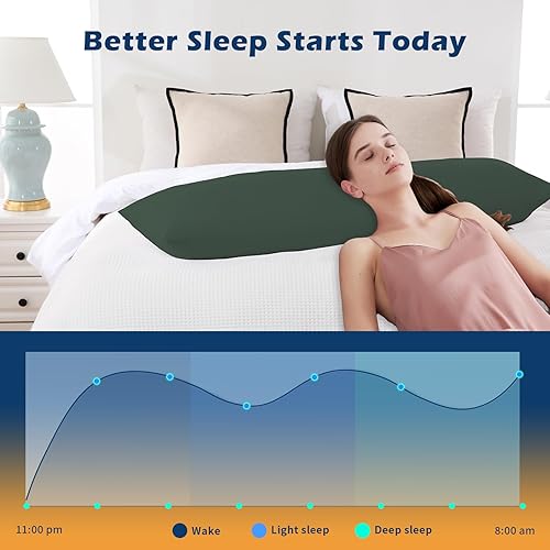 Vista 2 de DOWNCOOL Inserto de Almohada Corporal de Espuma Viscoelástica con Funda de Fibra - Almohadas Corporales Grandes de Cuerpo Completo para Adultos