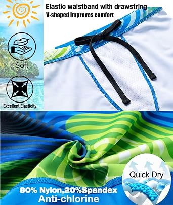 Boys Swim Jammers - Youth Kids Competitive Swim Team Suit Athletic Swimming Shorts Swimsuit UPF 50+