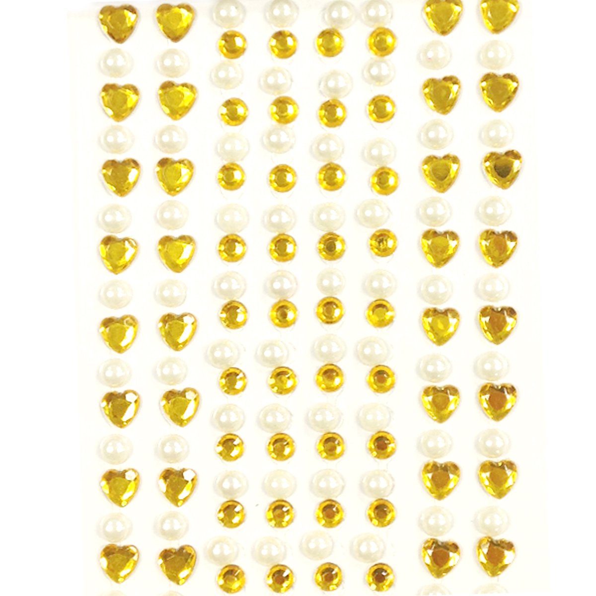 Stickers Adhésifs Strass Or Cristal Coeur Perle Wrapables pour Scrapbooking