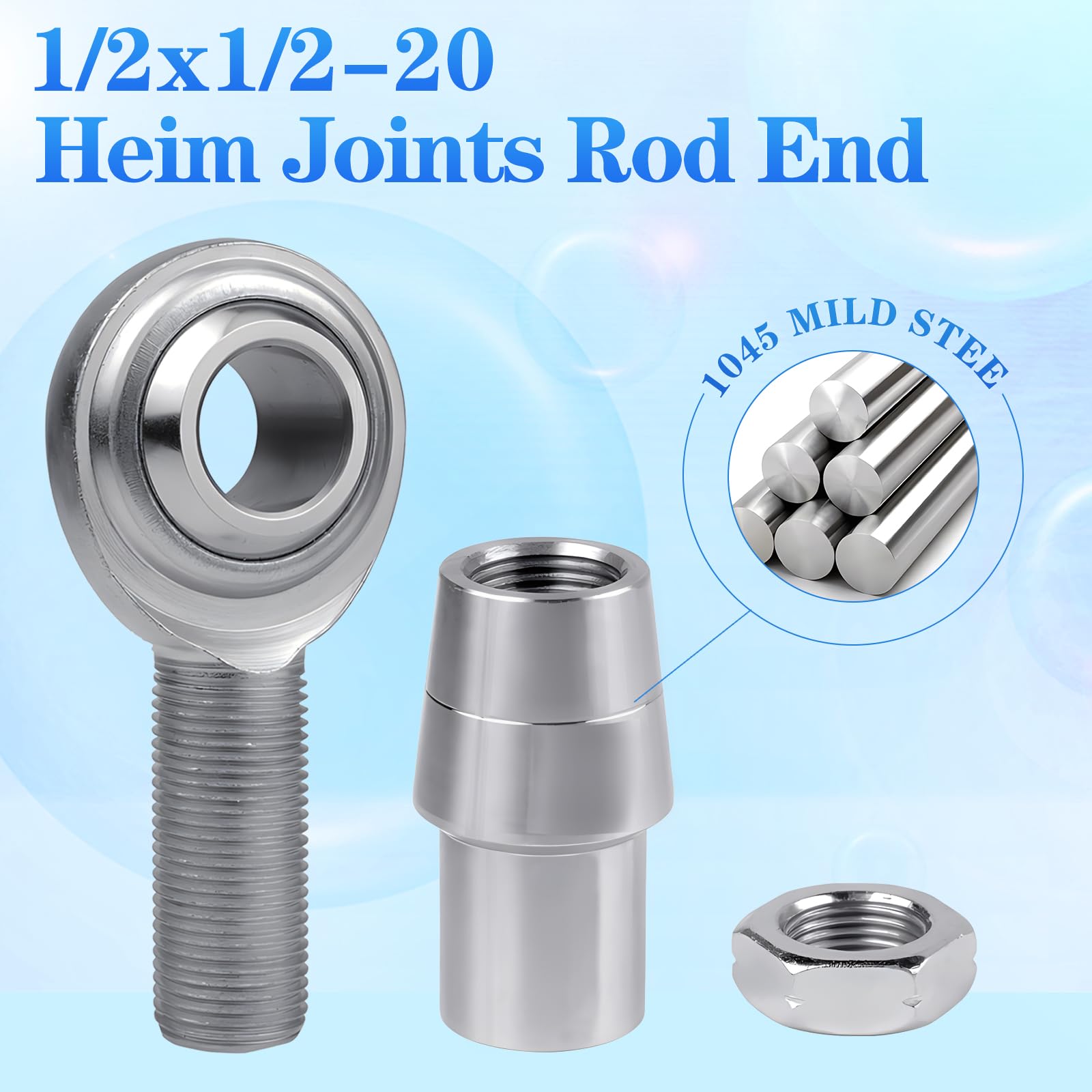 XML 8-10 Rod Ends / Heim Joints - 1/2" X 5/8"-18 Male Left Hand Thread